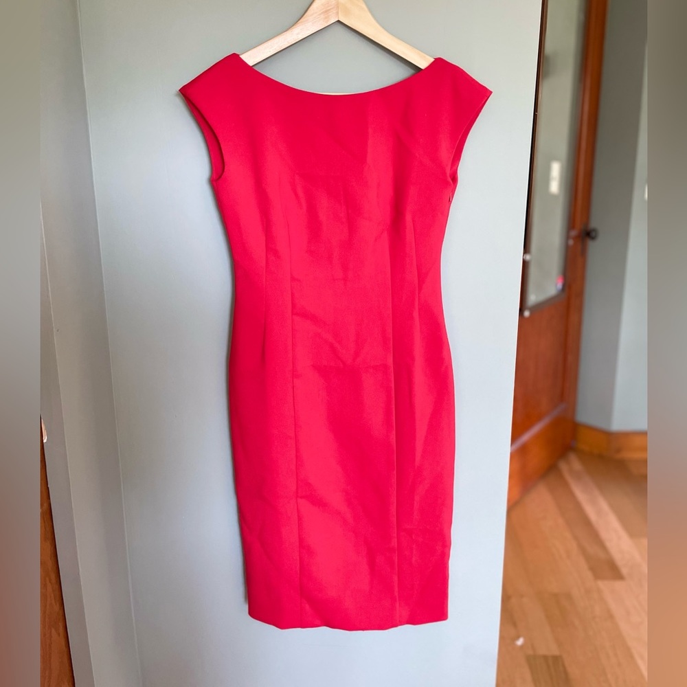 Red Cap Sleeve MIDI Dress Maeve